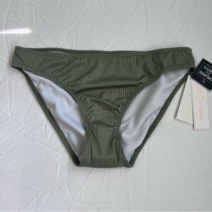 Salt + Cove Juniors Ribbed Hipster Cheeky Bikini Bottoms Olive Green Siz…